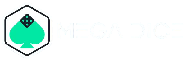 Logo de Mega Dice con dados 2026.