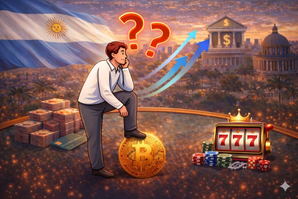Cómo Retirar Dinero de Casinos Online en Argentina 2026: Tu Guía Completa y Segura 1 Hombre pensando sobre criptomonedas y apuestas